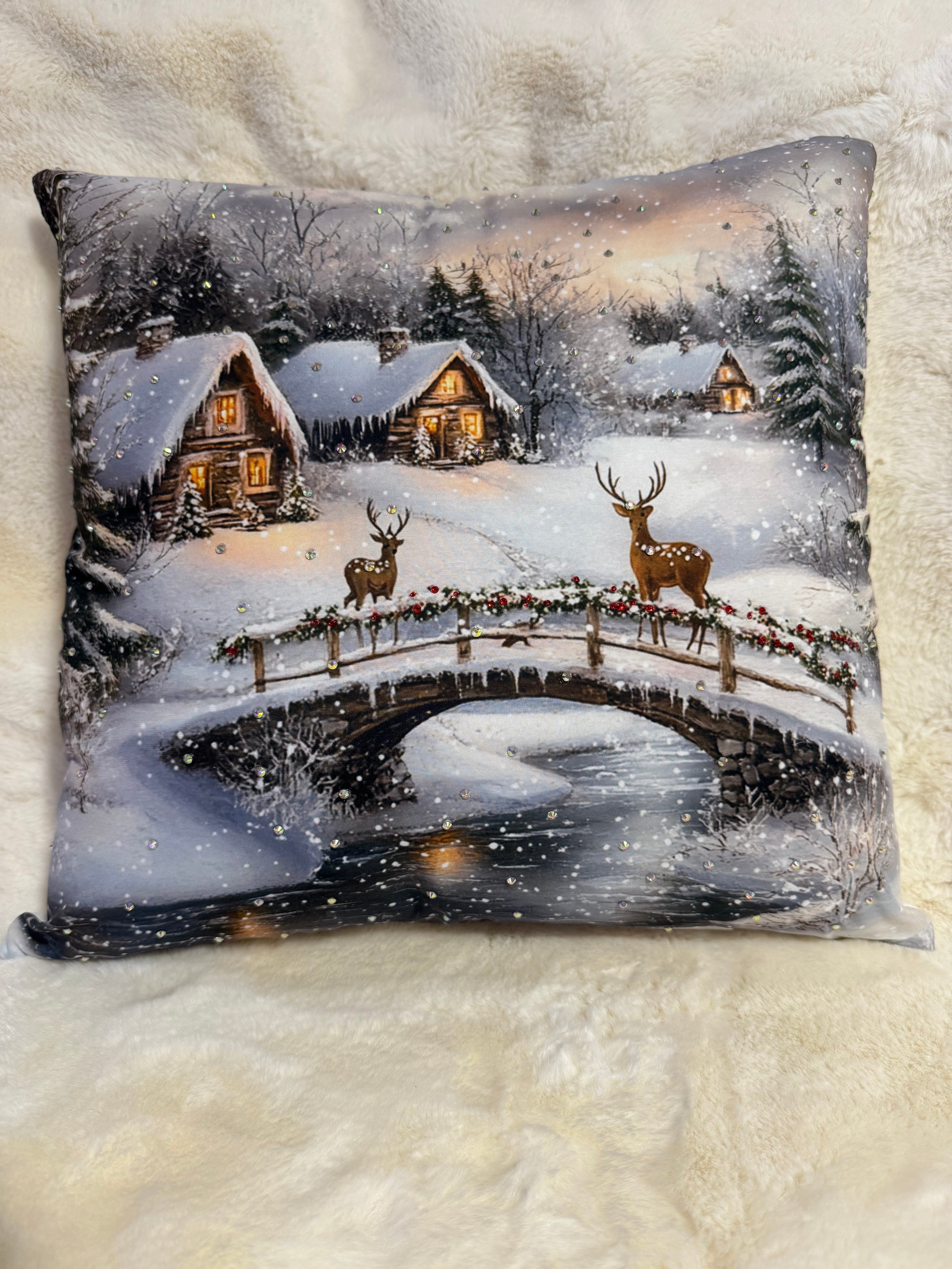 Village Bridge Pillow