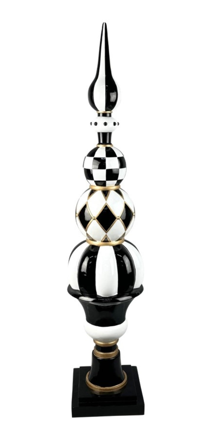 Black & White Finial Topiary